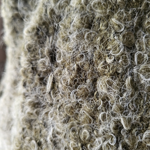 Ryu Taupe/Gray and Black Boucle Knit Snap/Belted Sweater Vest (Size M) - Picture 7 of 16